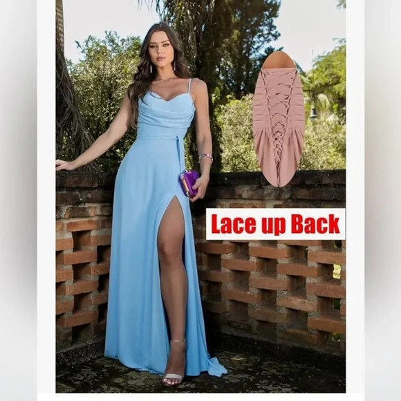 Burnt orange bridesmaid or prom dress - Picture 4 of 5